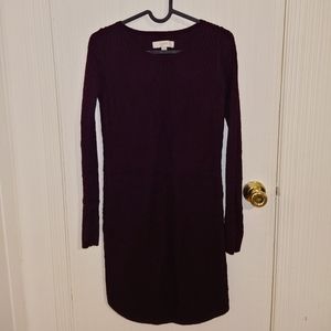 Loft tunic dress, size XS, used, burgundy